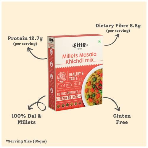 FittR Bites Millets Khichdi Mix - Ready To Cook, 200 g Box-10.webp